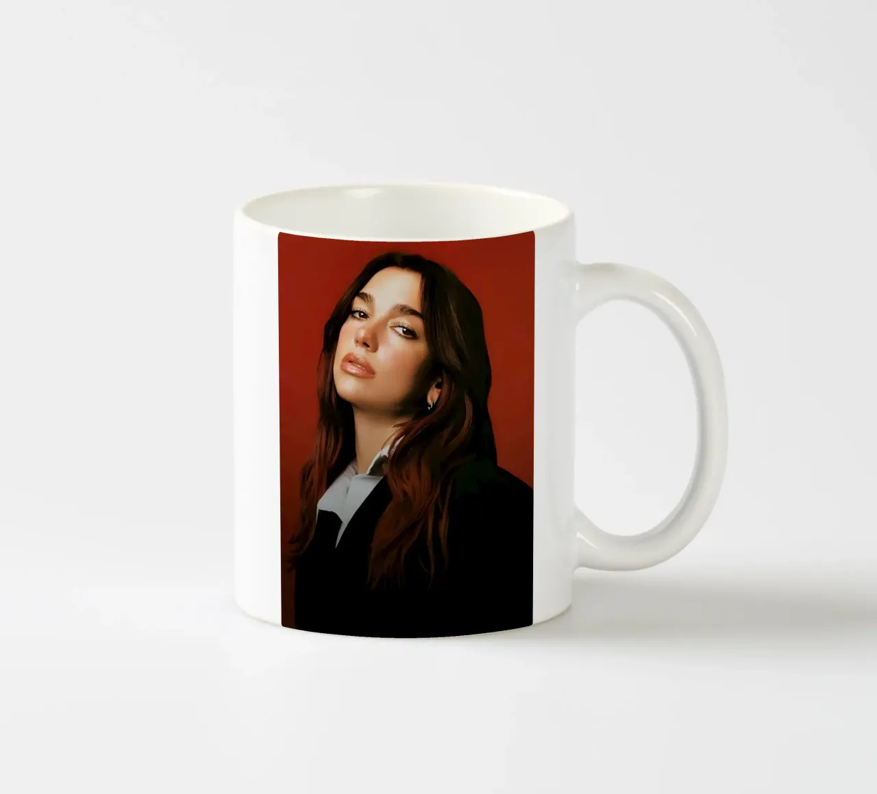 Dua Lipa ceramic mug by Low poly art