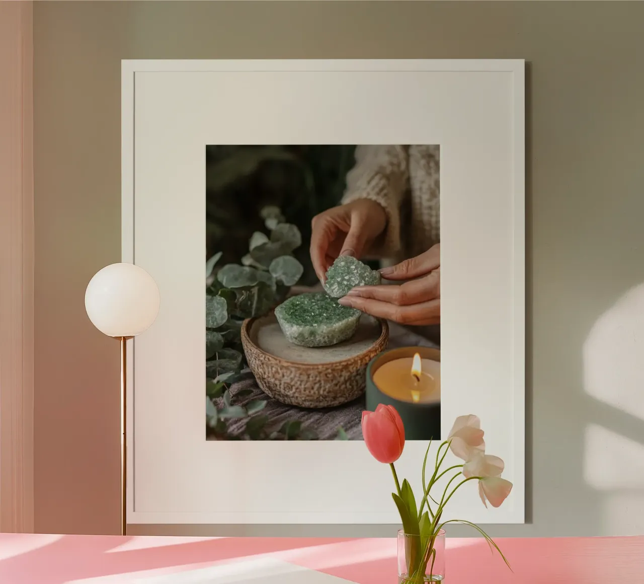La sacra quiete poster con telaio in legno da PhotoVibe Decor