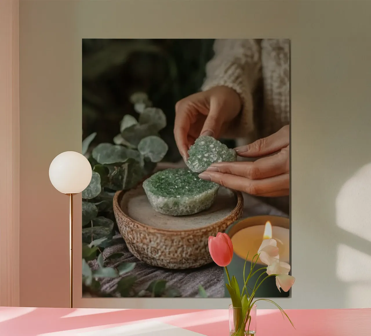 La sacra quiete poster con telaio in legno da PhotoVibe Decor