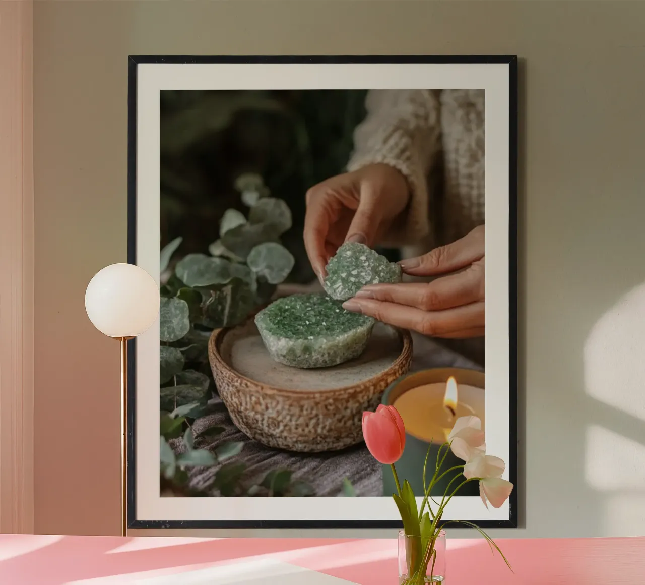 La sacra quiete poster con telaio in legno da PhotoVibe Decor
