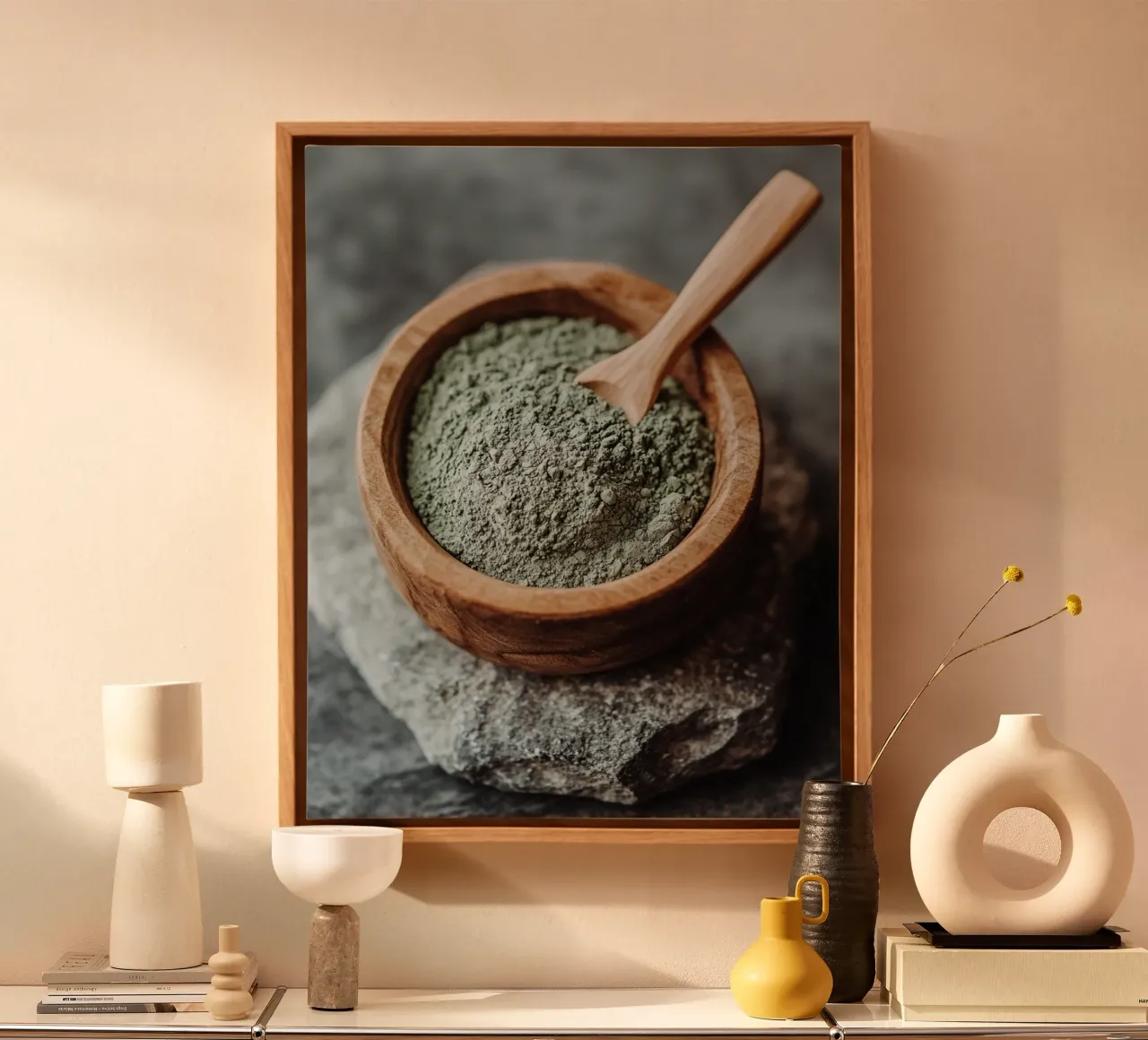 Sacred Stillness canvas with Floater frame by PhotoVibe Decor