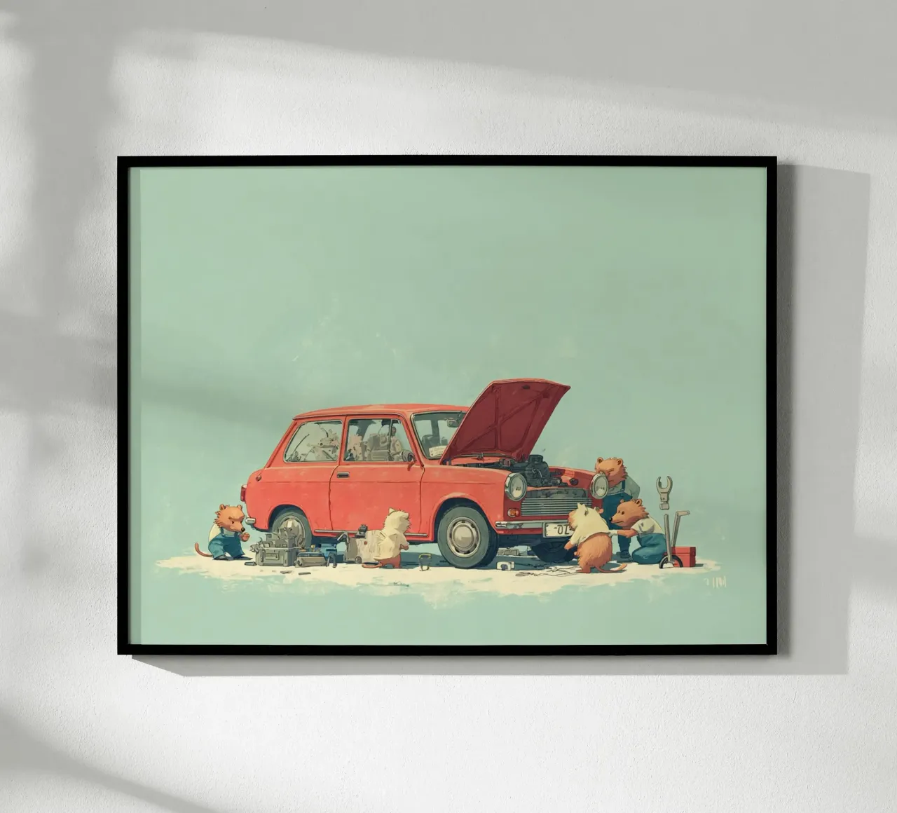 Tiny Garage Mechanics poster da wonderfolk