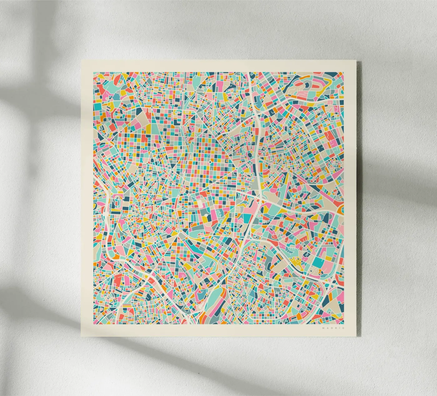 MAPPA DI MADRID plexiglass da Jazzberry Blue