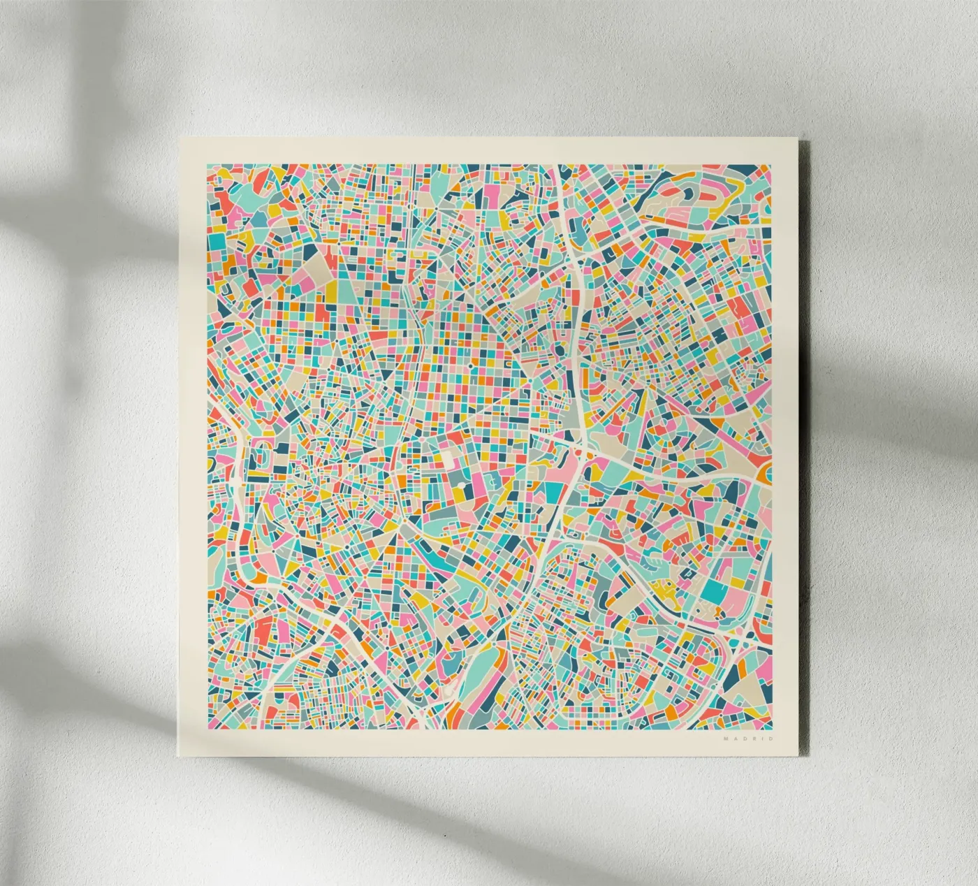 MADRID MAP forex plate by Jazzberry Blue