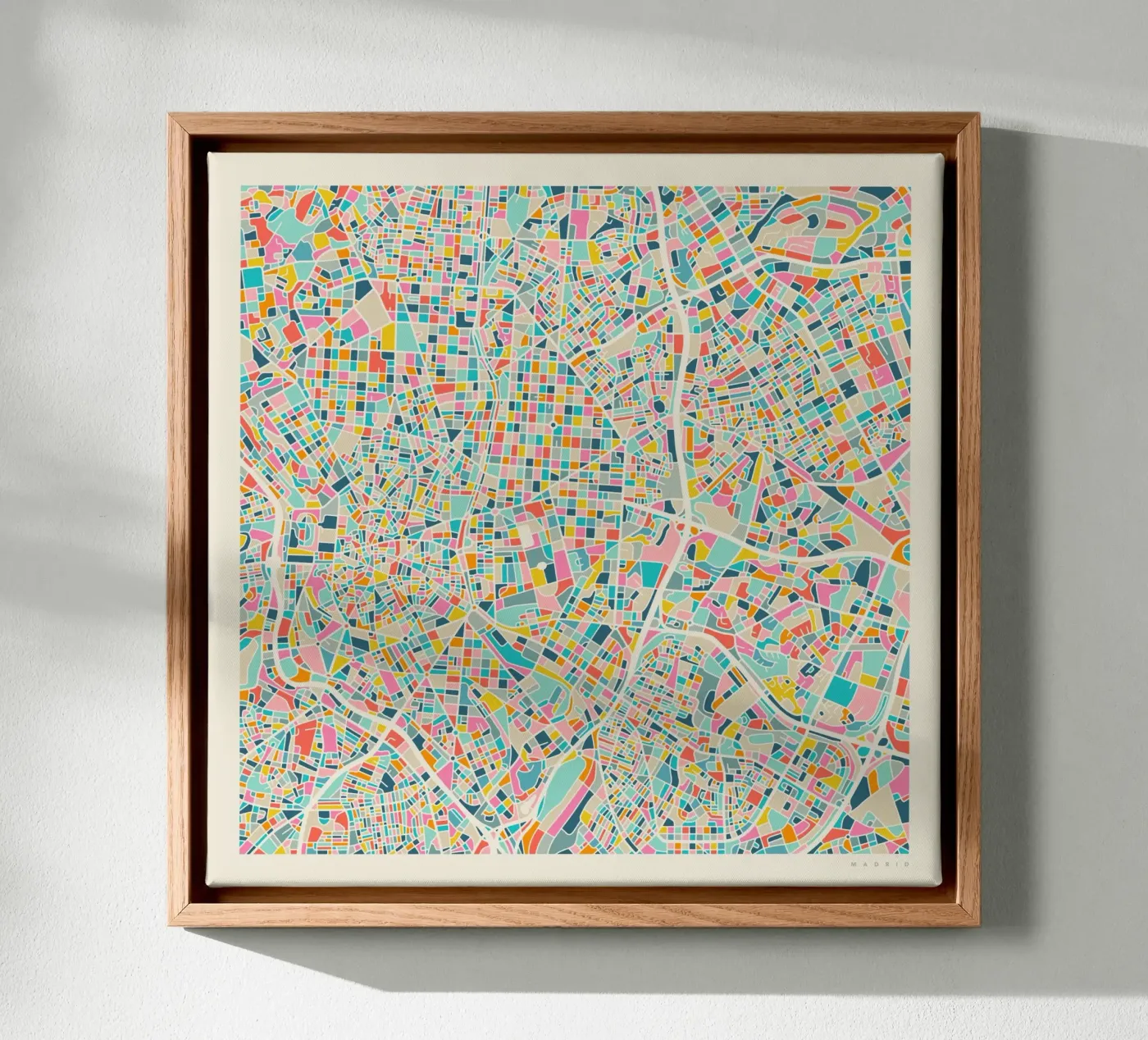 MADRID KAART canvas van Jazzberry Blue