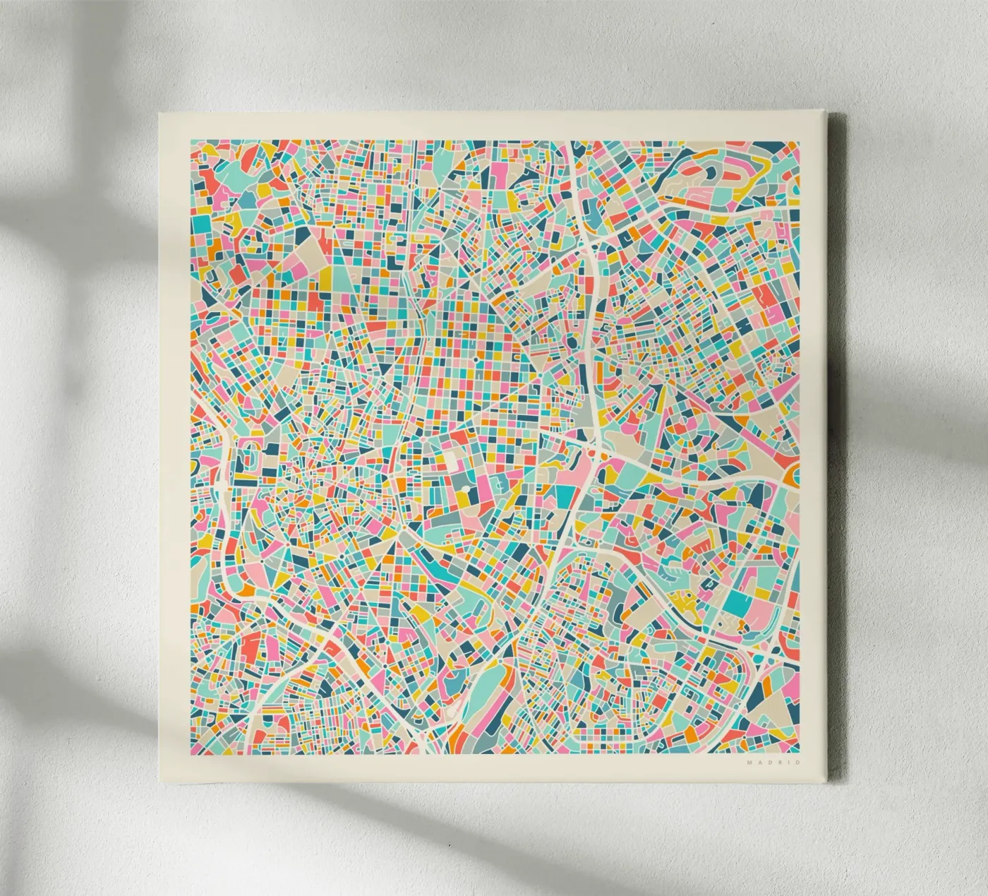 MADRID MAP canvas by Jazzberry Blue