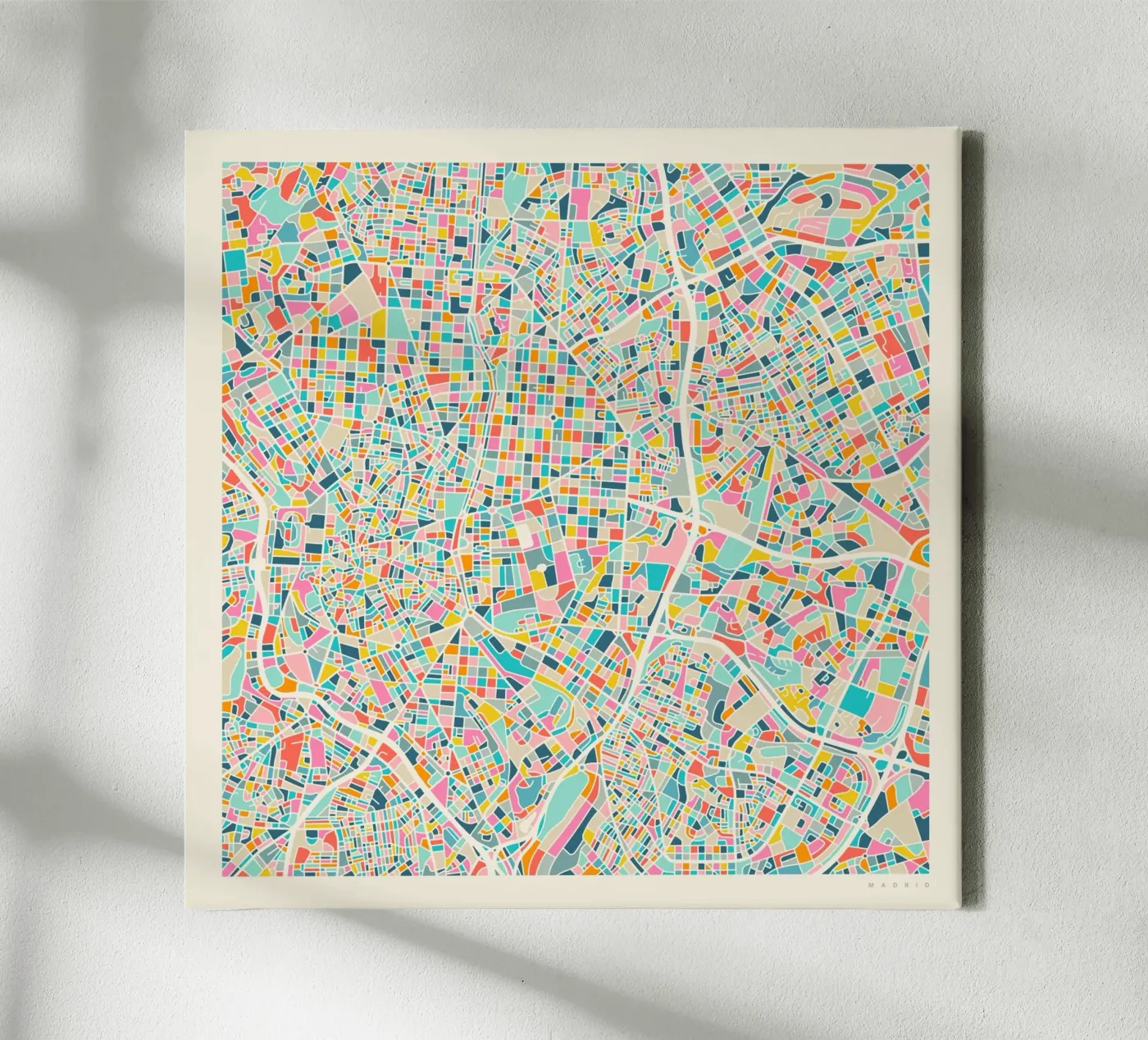 MADRID KAART canvas van Jazzberry Blue