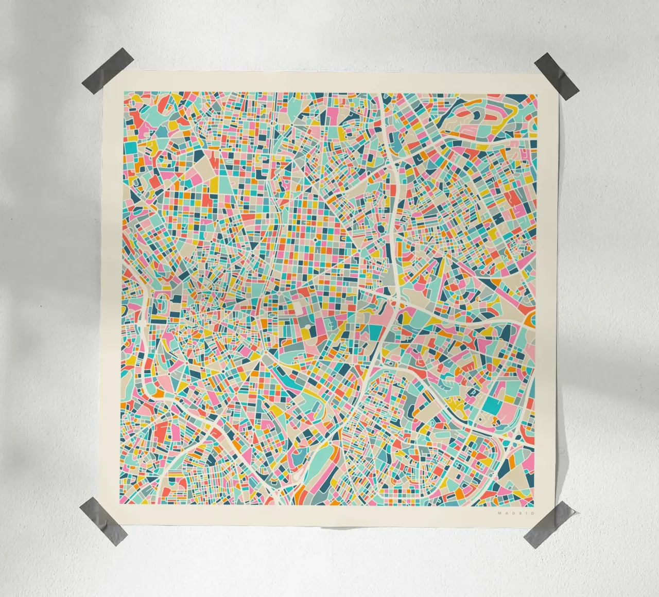 MADRID MAP poster de Jazzberry Blue