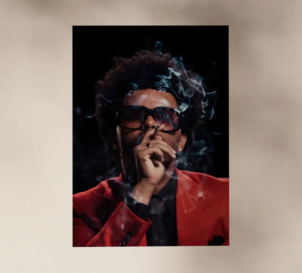 The Weeknd pellicola backlit da Low poly art