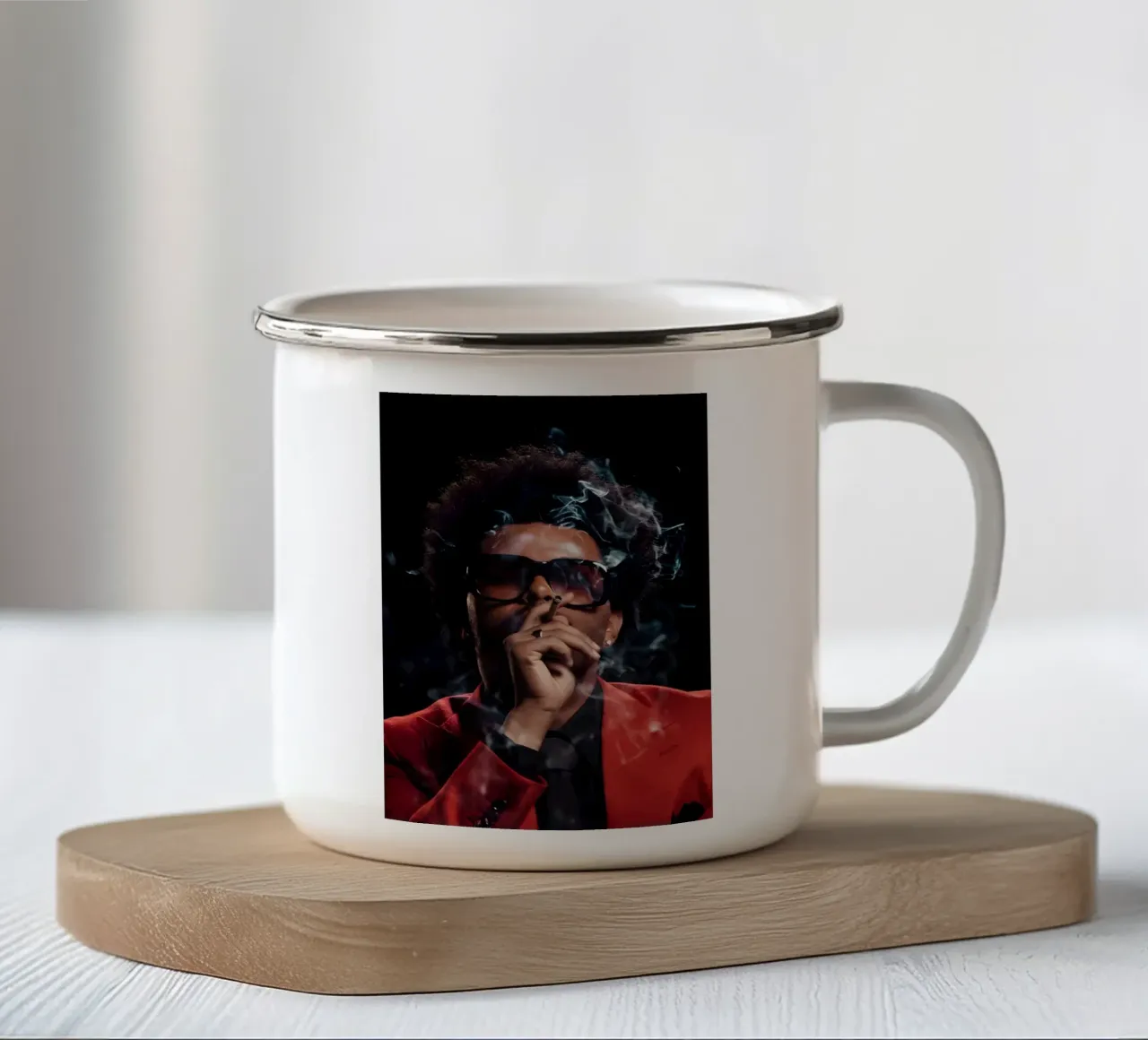 The Weeknd tazza in smalto da Low poly art