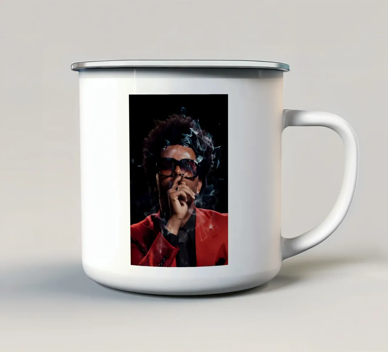 The Weeknd tazza in smalto da Low poly art