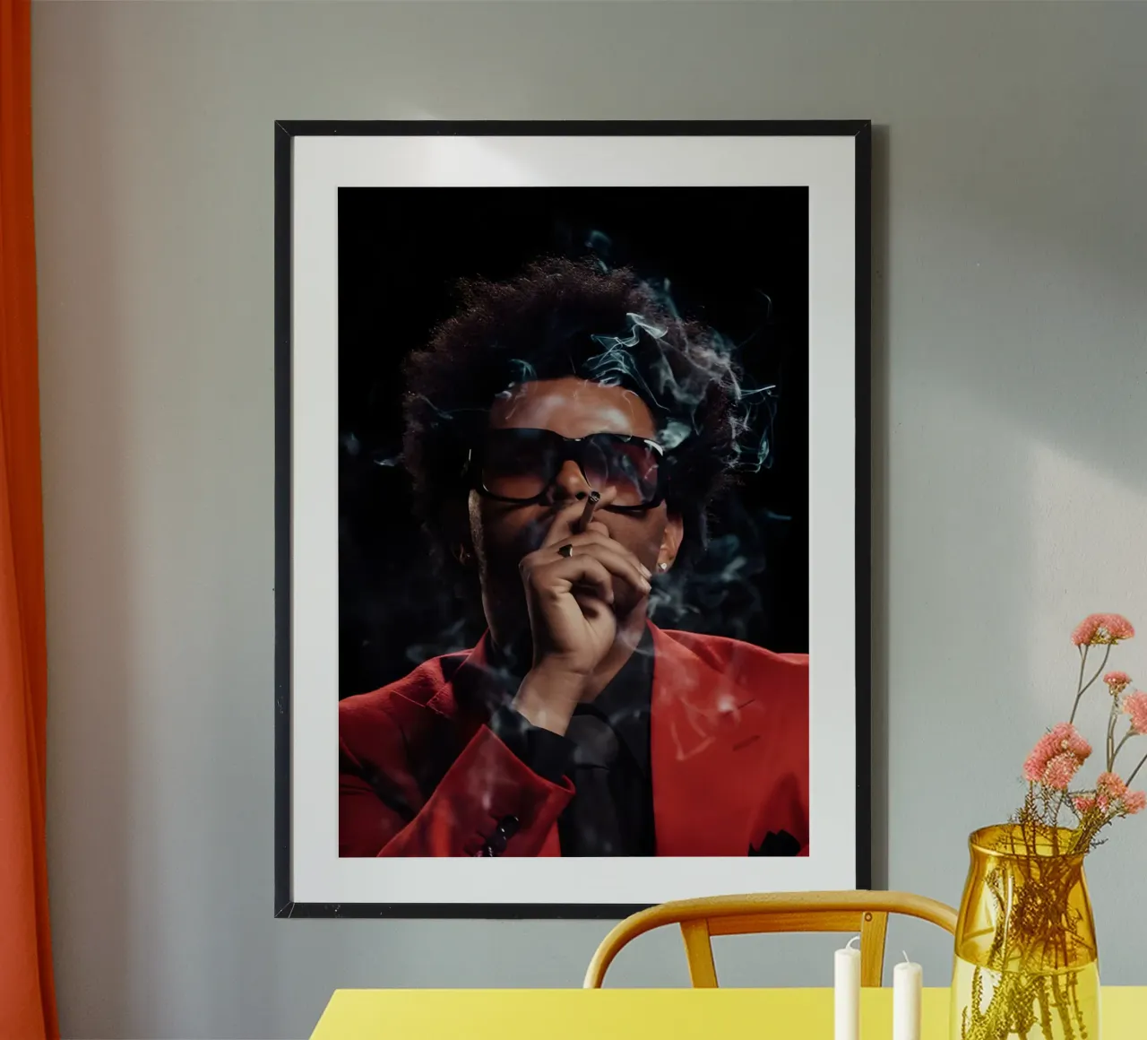 The Weeknd carta hahnemühle da Low poly art