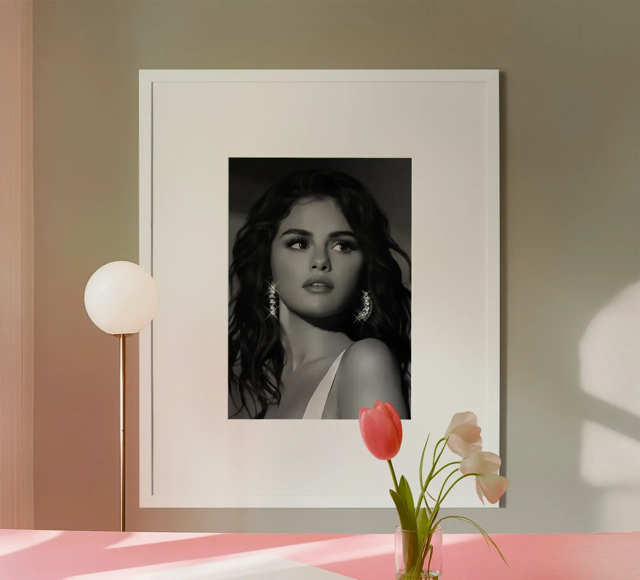 Selena Gomez carta hahnemühle da Low poly art
