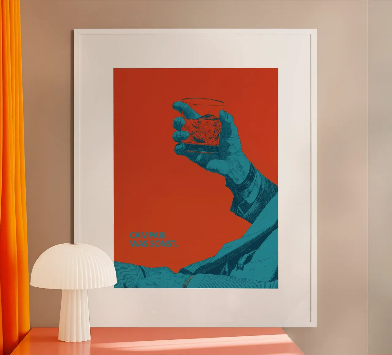 Campari | Cos'altro poster con telaio in legno da Autofocus