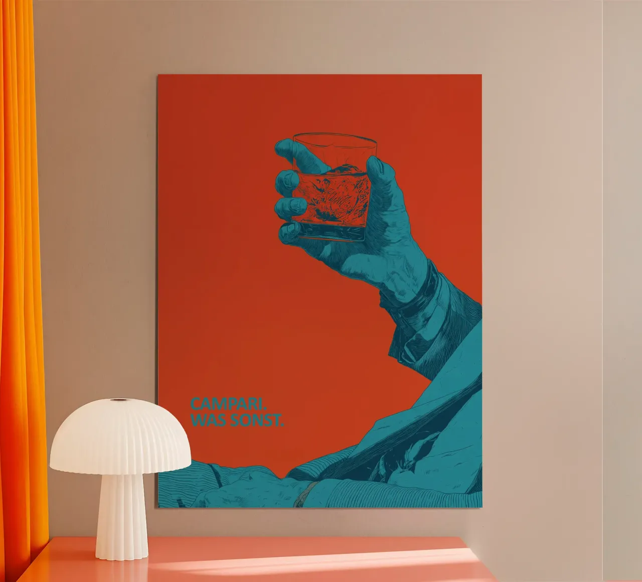 Campari | Cos'altro poster con telaio in legno da Autofocus