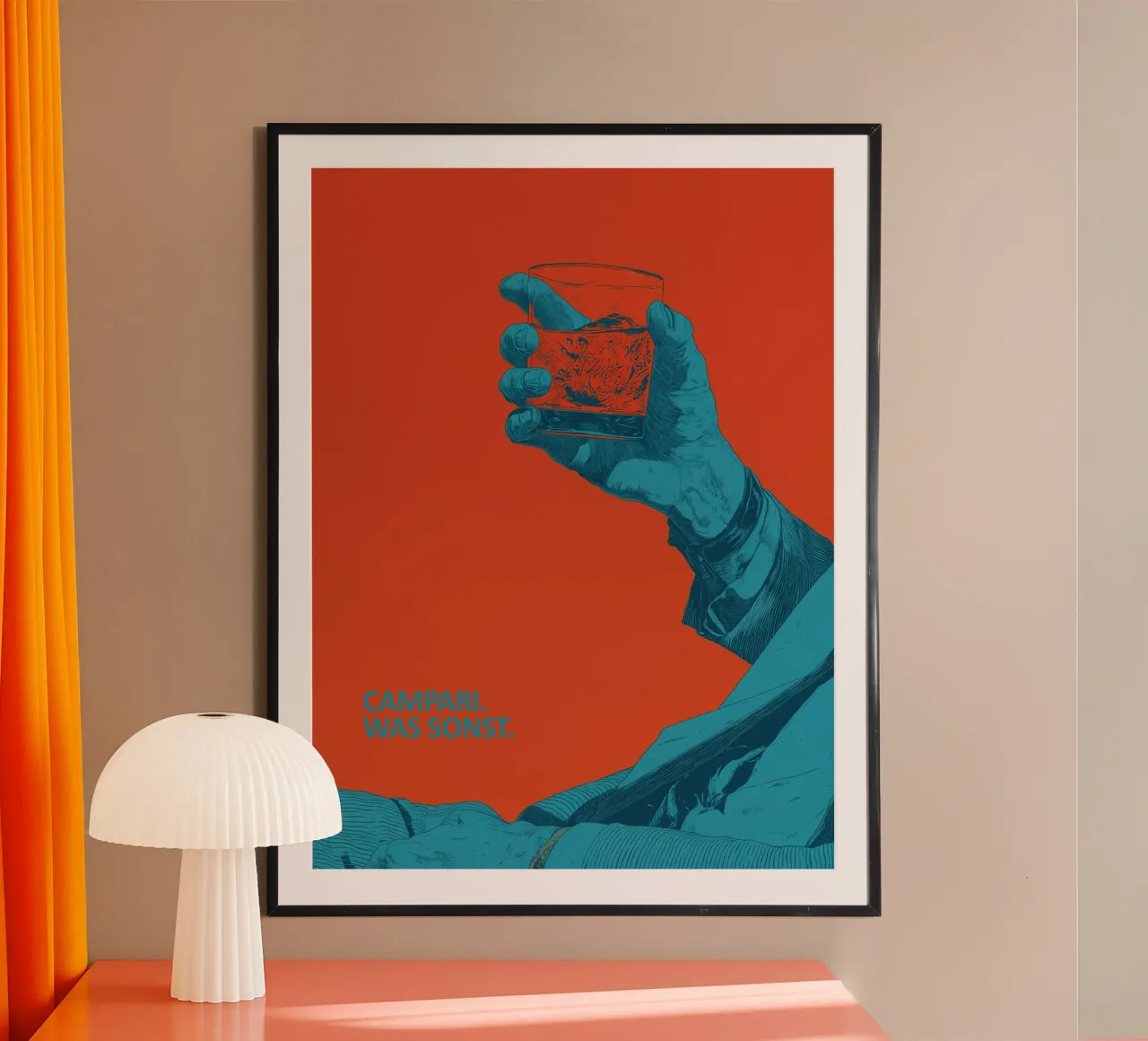 Campari | Cos'altro poster con telaio in legno da Autofocus