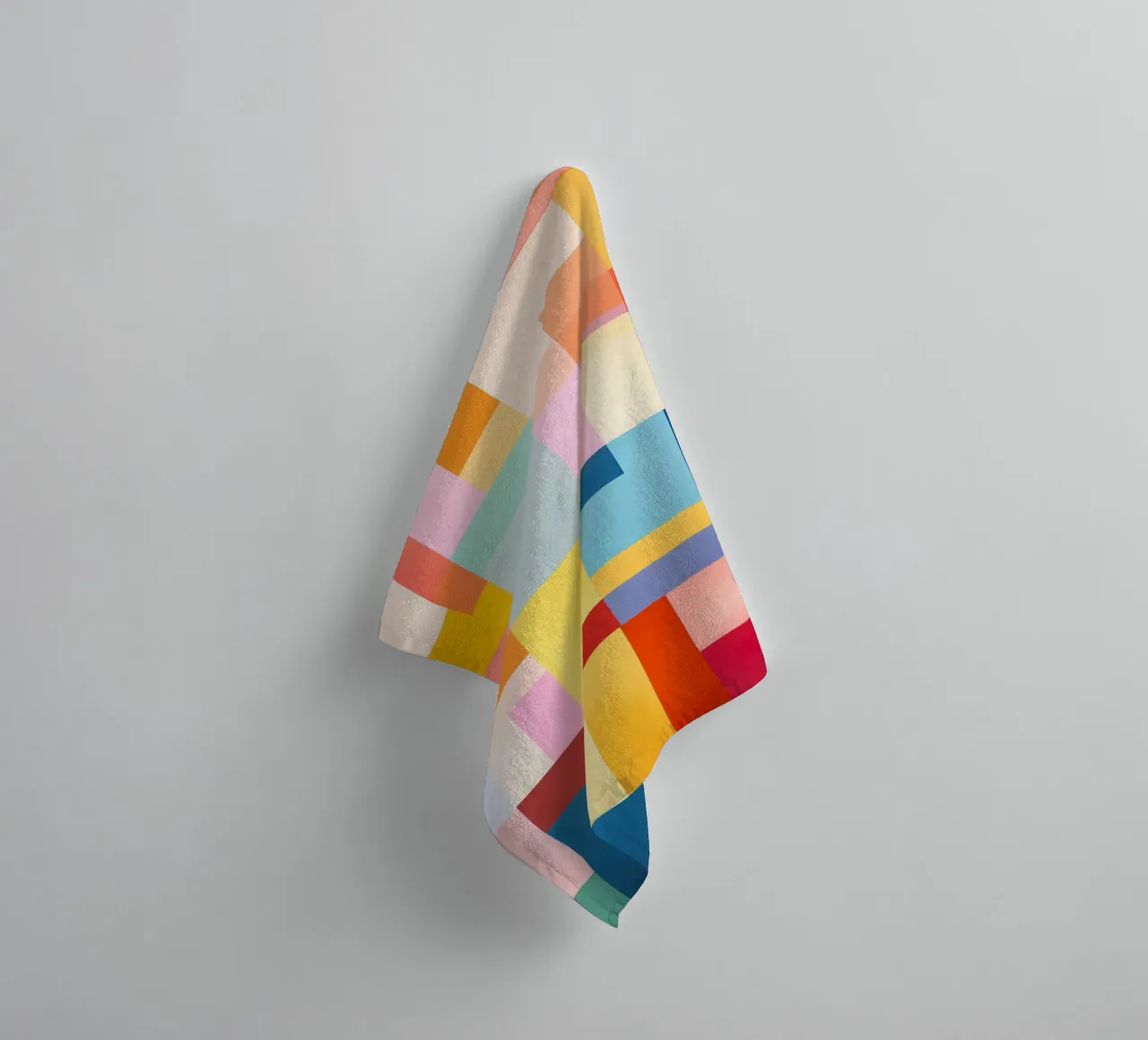 Summery rectangles | Abstract colour field composition towel by Autofocus