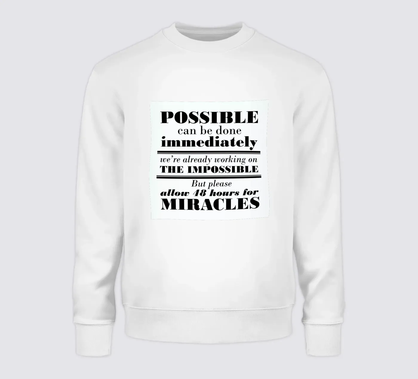 Possible Impossible Miracles felpa da Mr Cup