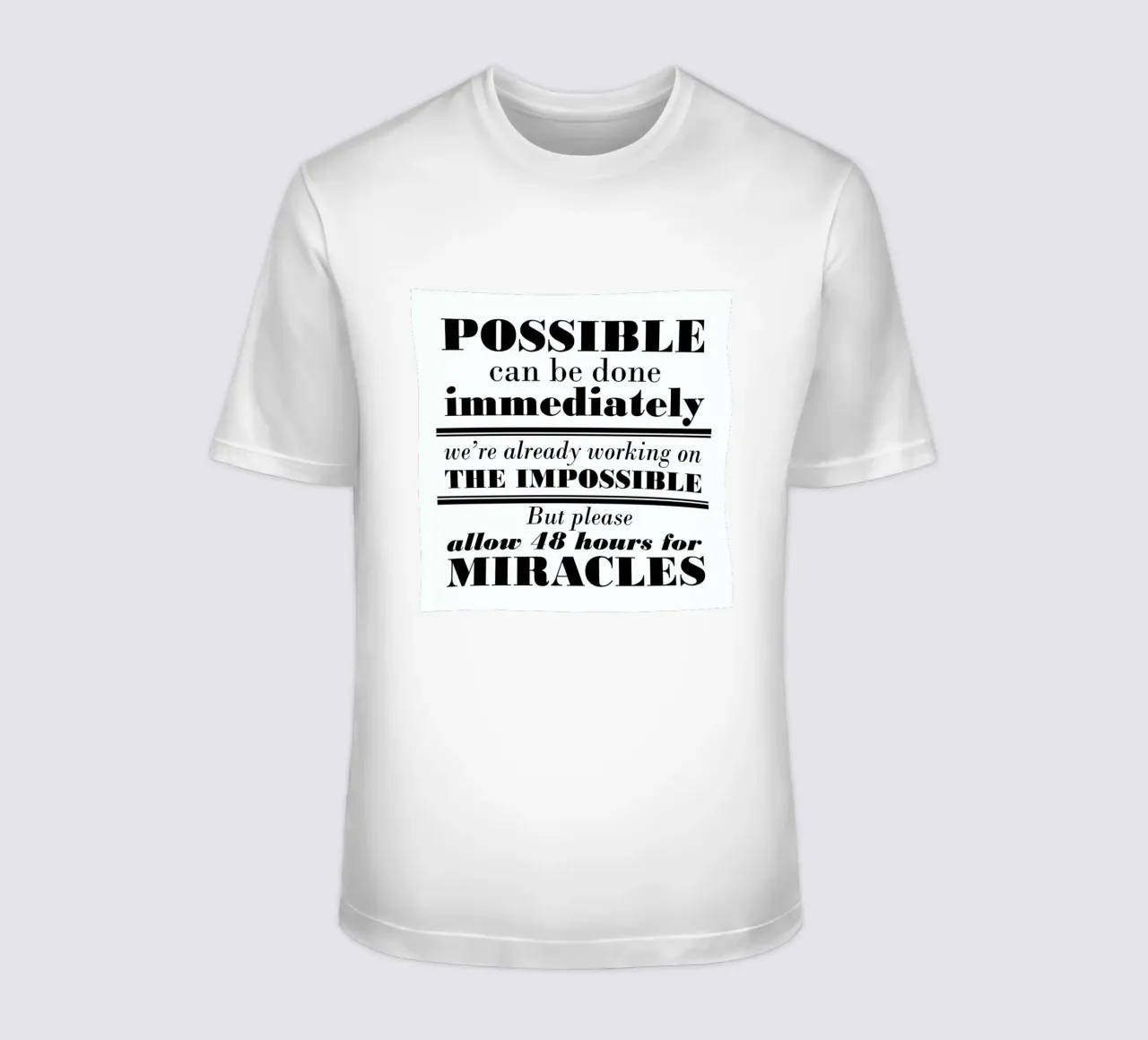Possible Impossible Miracles t-shirt da Mr Cup