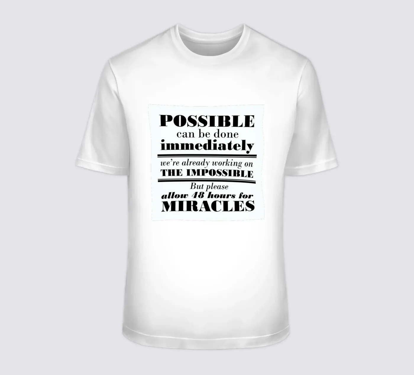 Possible Impossible Miracles t-shirt da Mr Cup