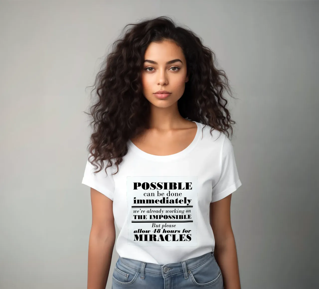 Possible Impossible Miracles t-shirt da donna da Mr Cup