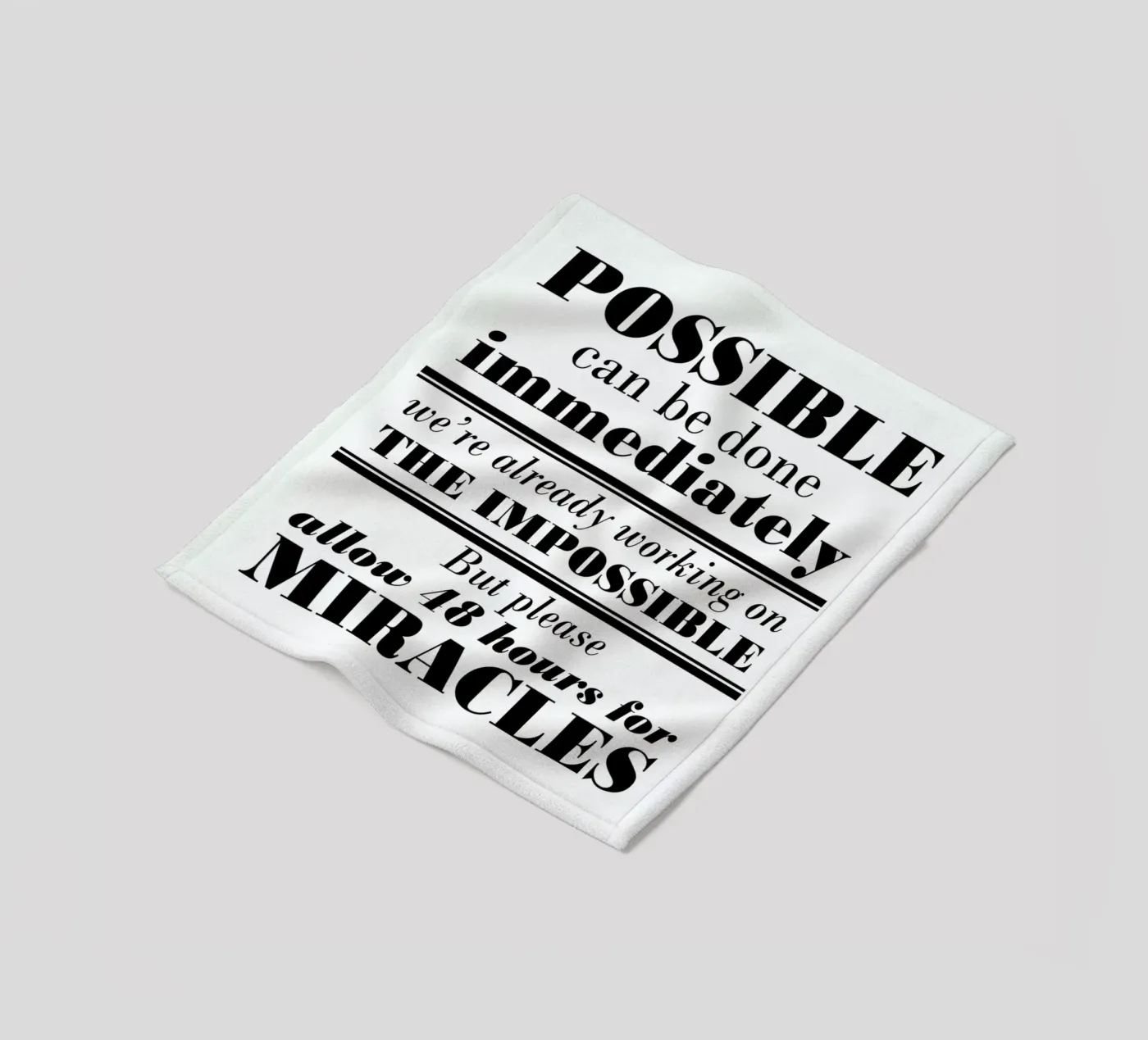 Possible Impossible Miracles plaid polaire de Mr Cup