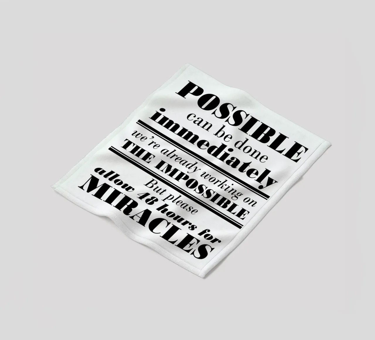 Possible Impossible Miracles coperta in pile da Mr Cup