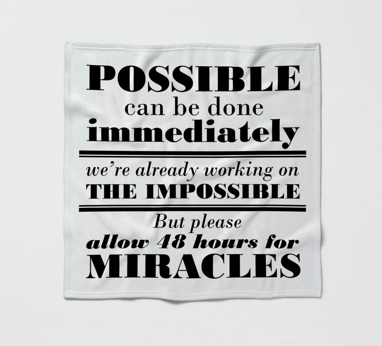Possible Impossible Miracles coperta in pile da Mr Cup
