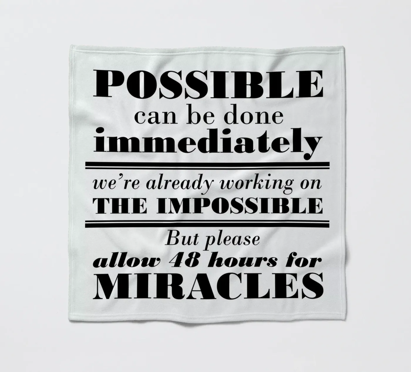 Possible Impossible Miracles plaid polaire de Mr Cup