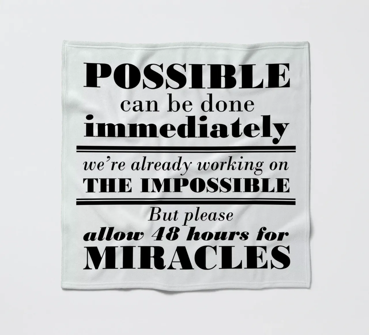 Possible Impossible Miracles coperta in pile da Mr Cup