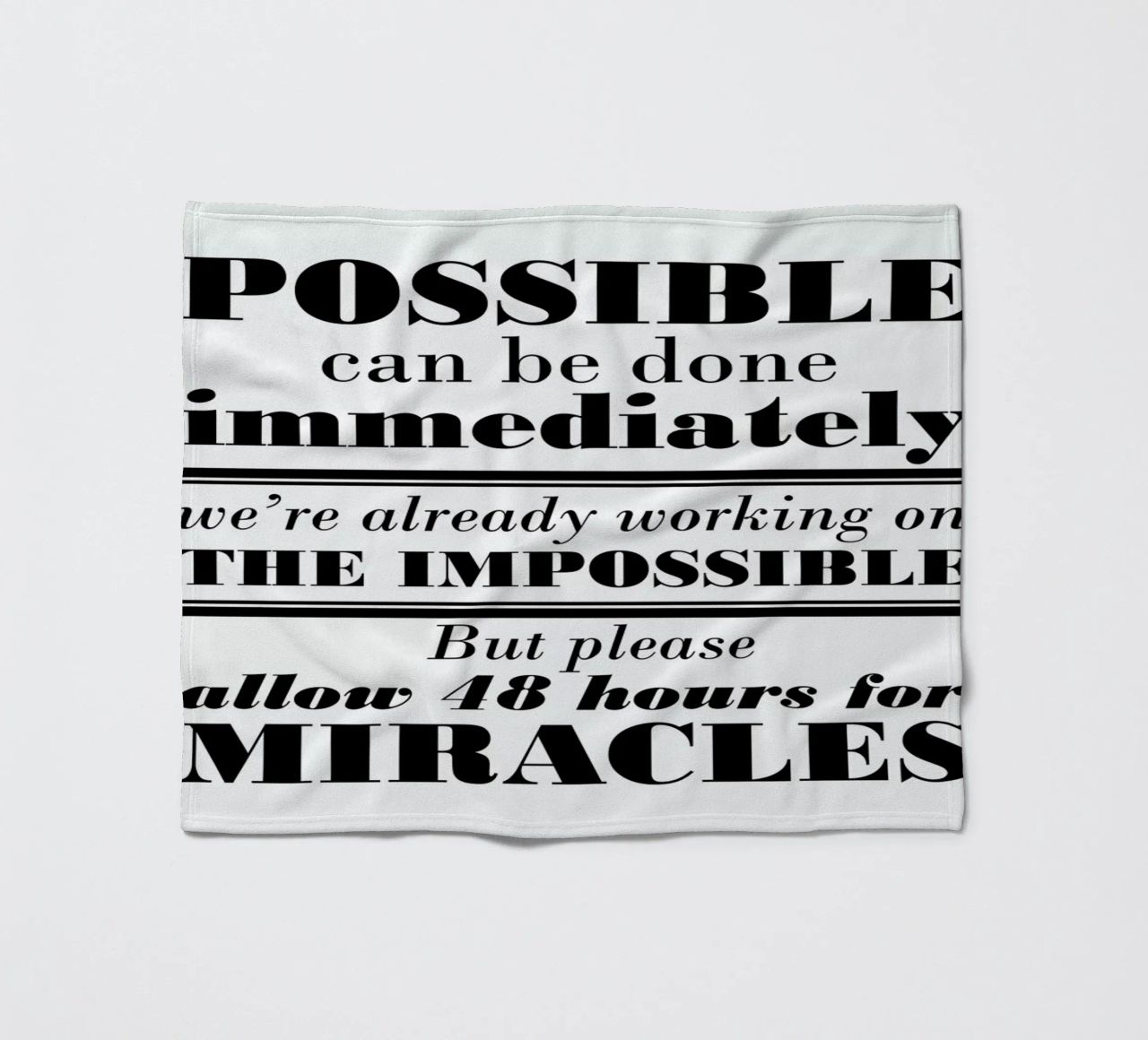 Possible Impossible Miracles coperta in pile da Mr Cup