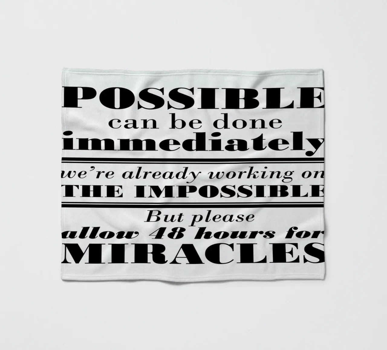 Possible Impossible Miracles Fleecedecke von Mr Cup