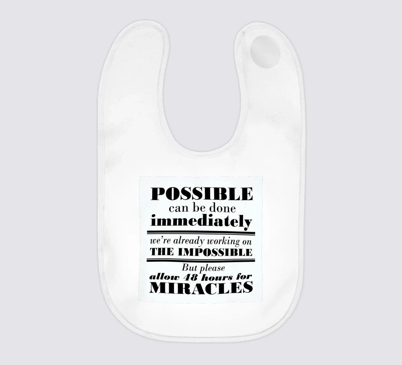 Possible Impossible Miracles bavaglino da Mr Cup