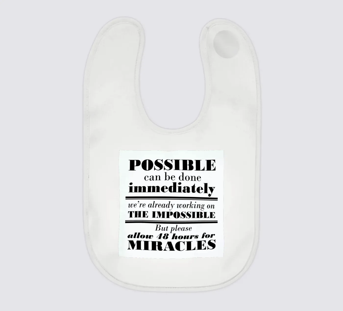 Possible Impossible Miracles bavaglino da Mr Cup