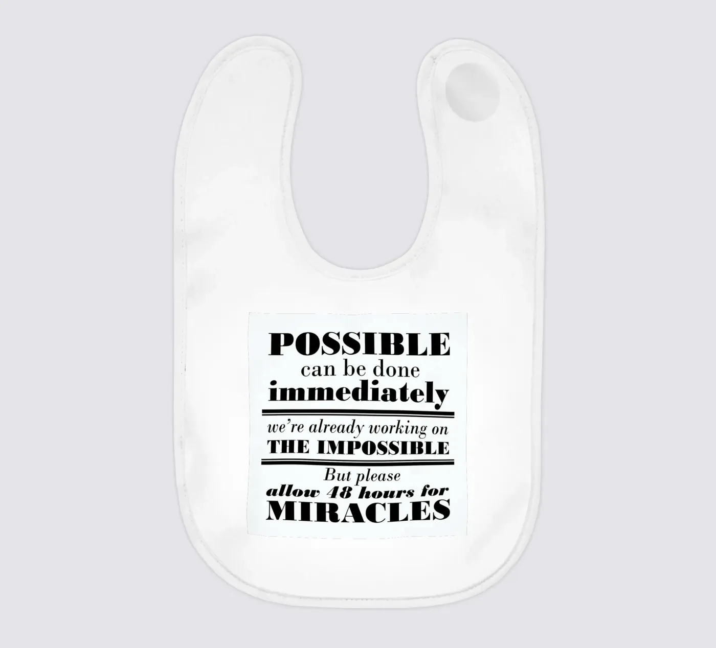 Possible Impossible Miracles bavaglino da Mr Cup