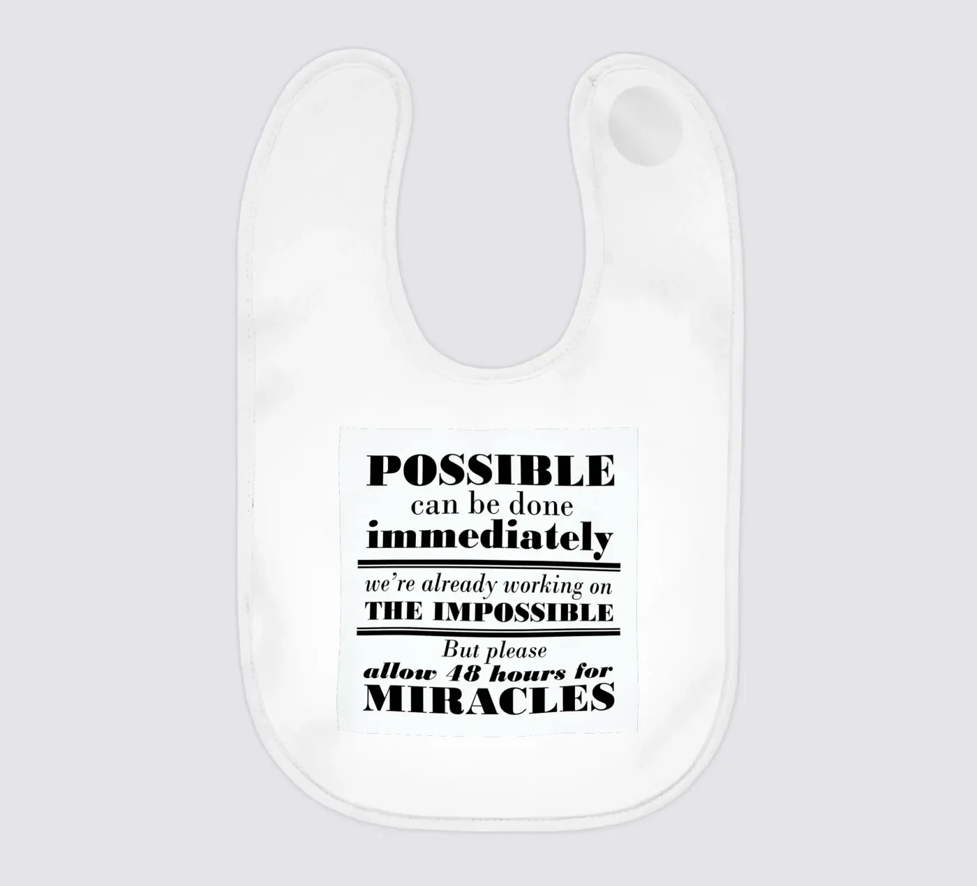 Possible Impossible Miracles bavaglino da Mr Cup