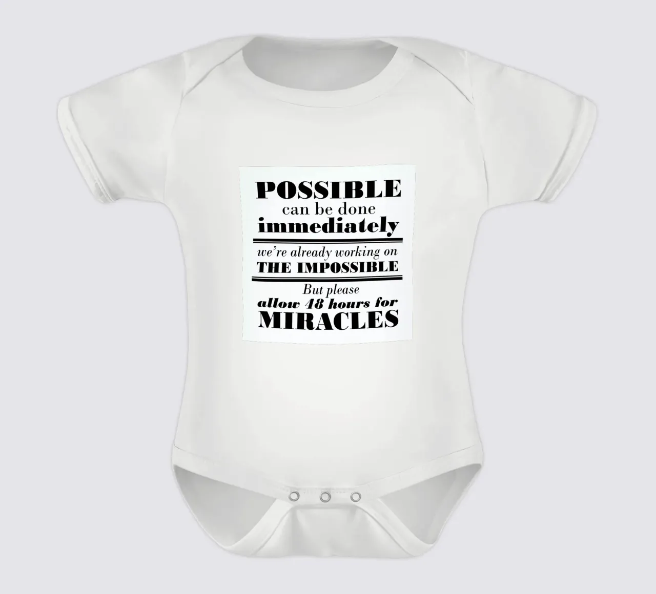 Possible Impossible Miracles body neonato maniche corte da Mr Cup