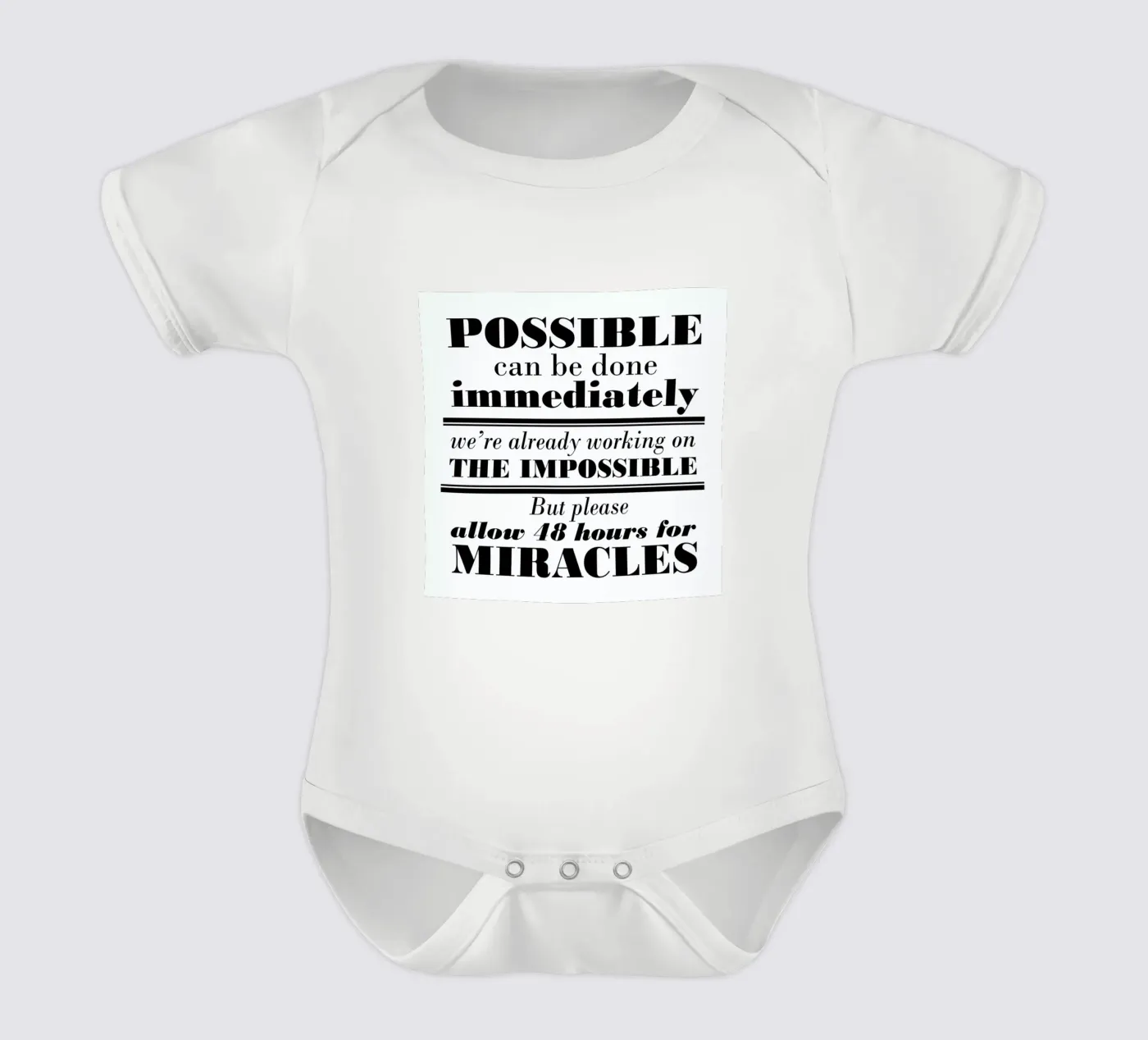 Possible Impossible Miracles body bébé de Mr Cup