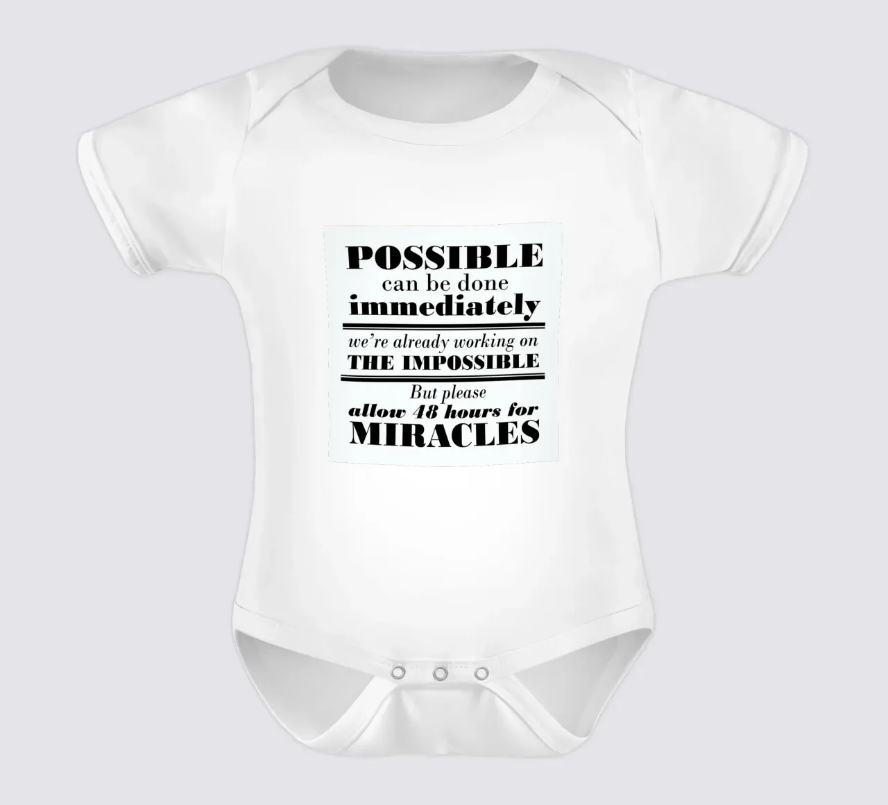 Possible Impossible Miracles body bébé de Mr Cup