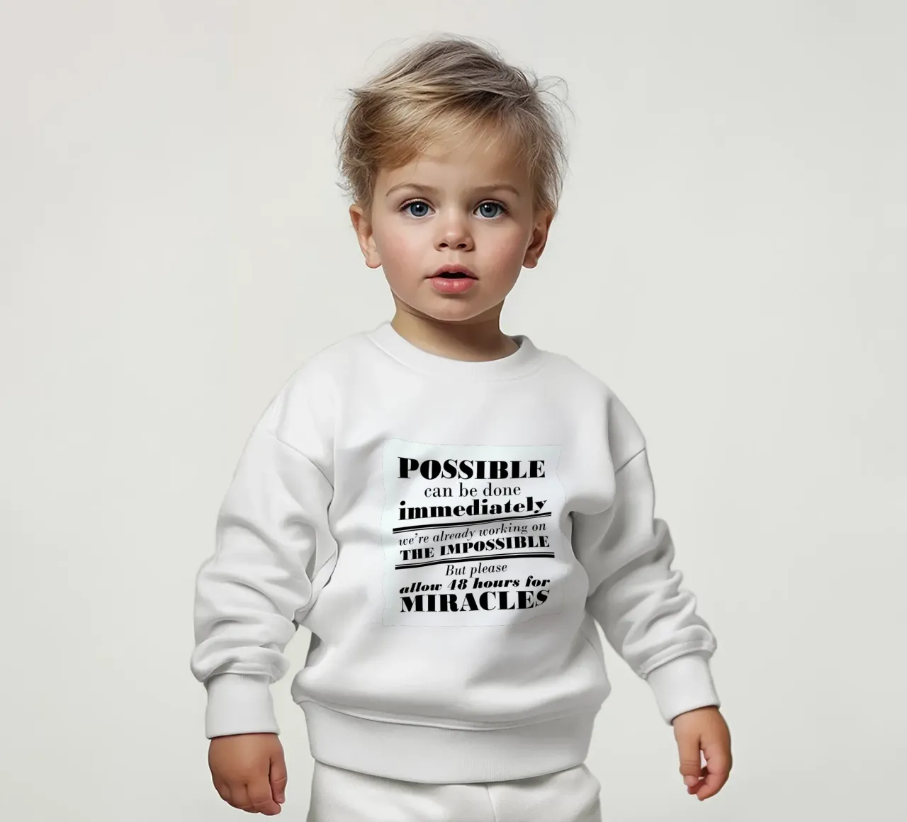 Possible Impossible Miracles felpa neonato da Mr Cup