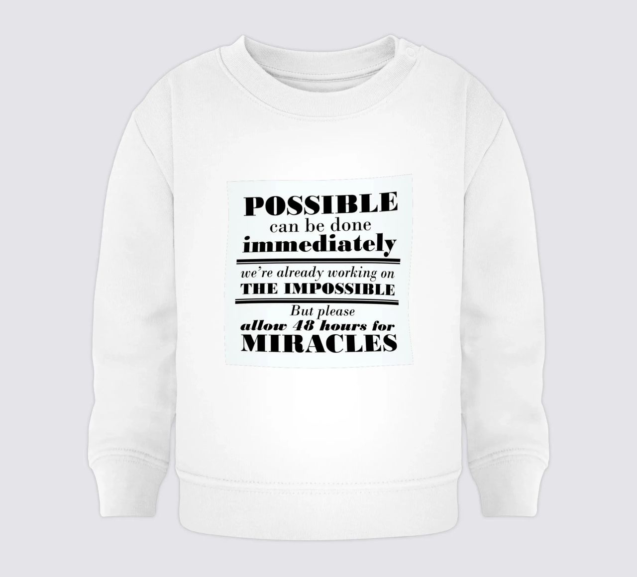 Possible Impossible Miracles felpa neonato da Mr Cup