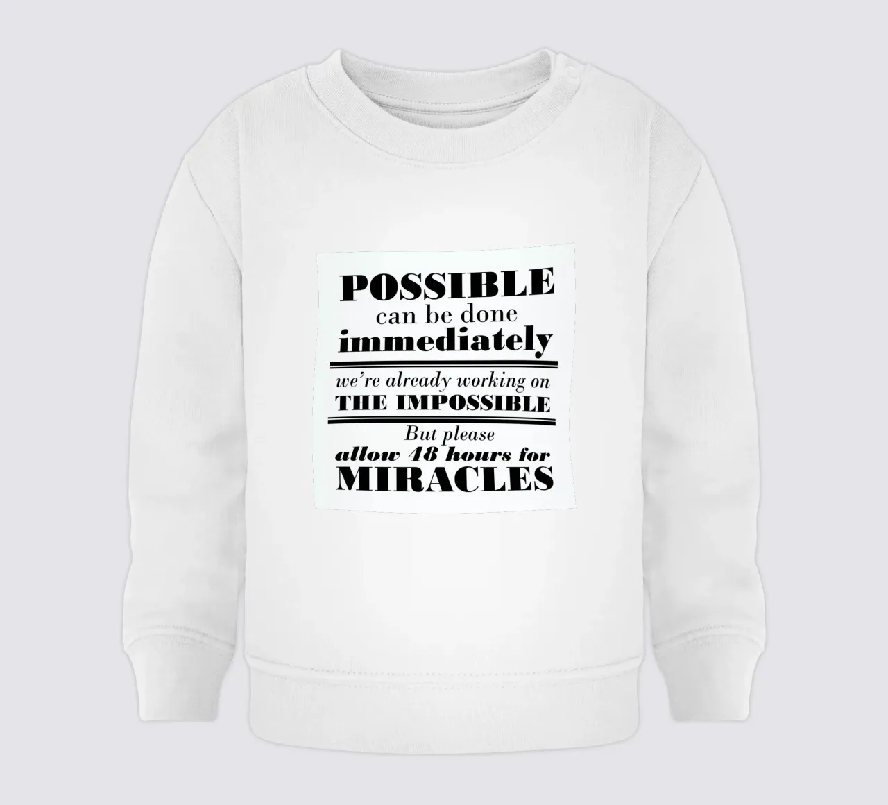 Possible Impossible Miracles felpa neonato da Mr Cup