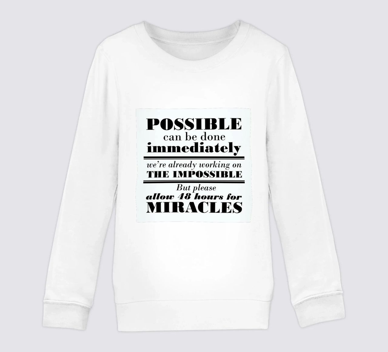 Possible Impossible Miracles felpa bambino da Mr Cup