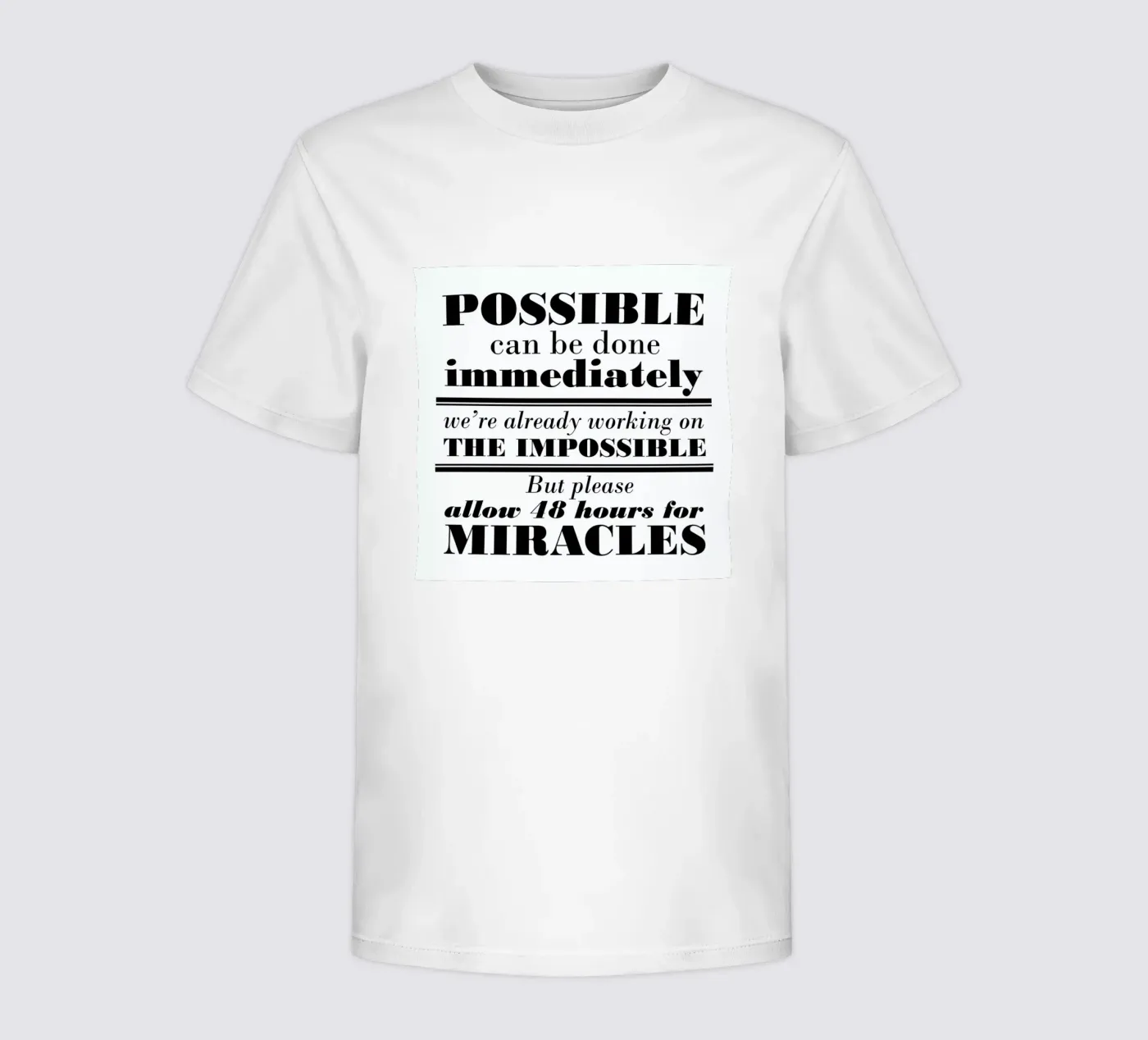 Possible Impossible Miracles kids t-shirt by Mr Cup