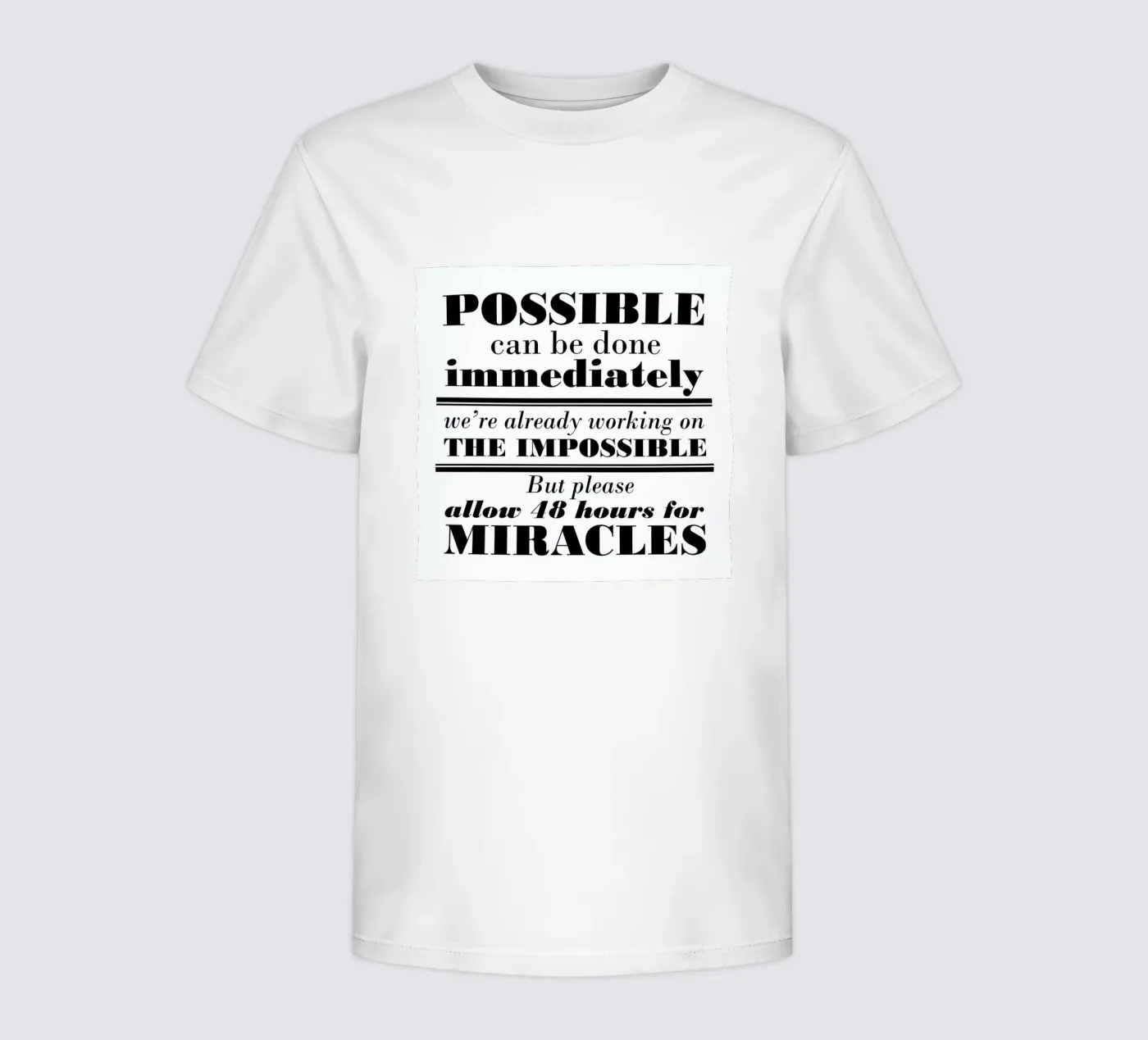 Possible Impossible Miracles kinder t-shirt van Mr Cup