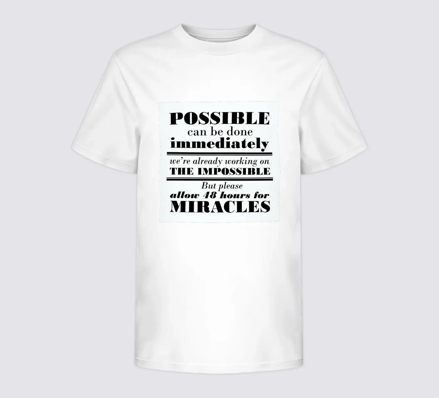 Possible Impossible Miracles kinder t-shirt van Mr Cup
