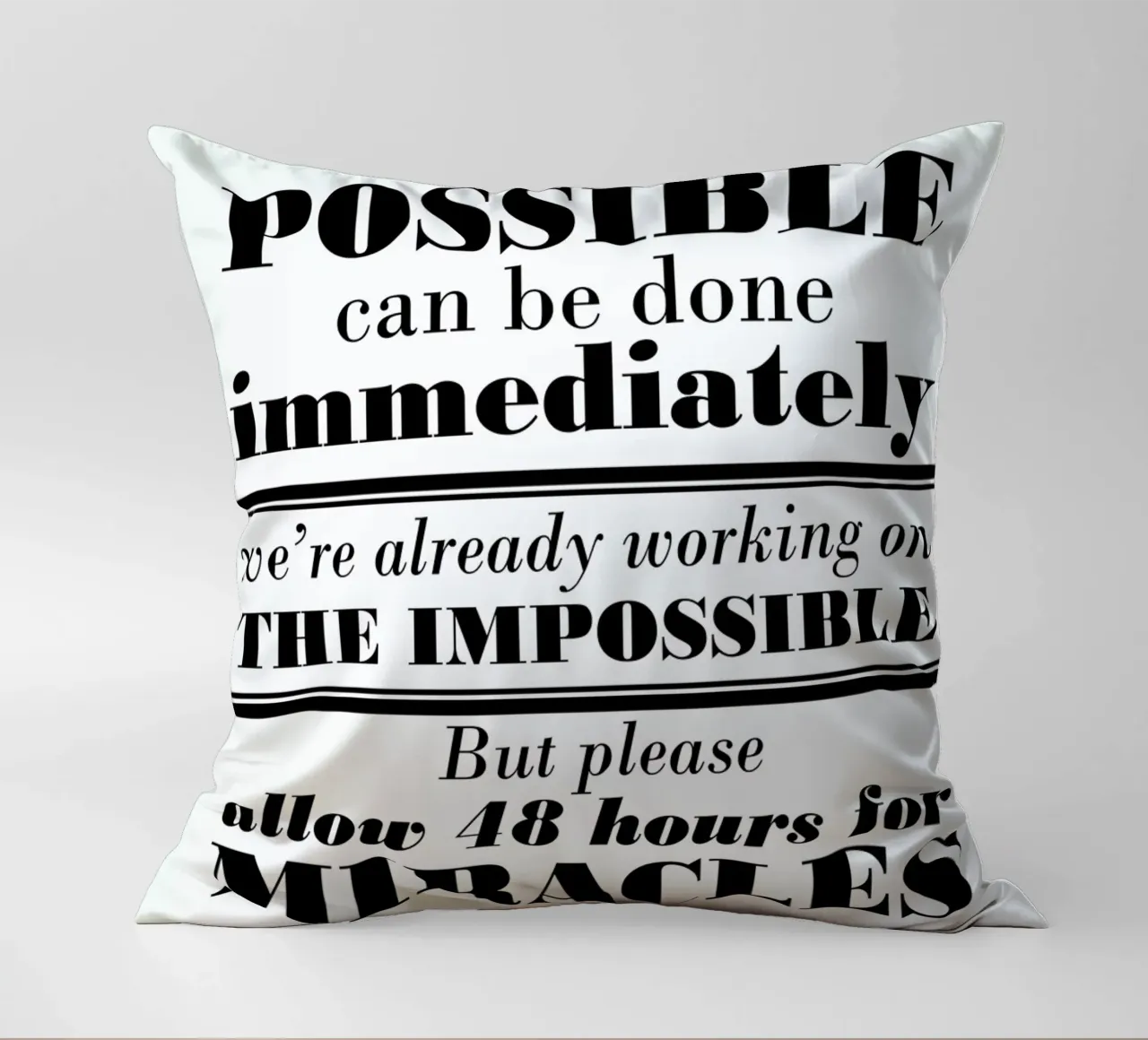 Possible Impossible Miracles Kissen von Mr Cup