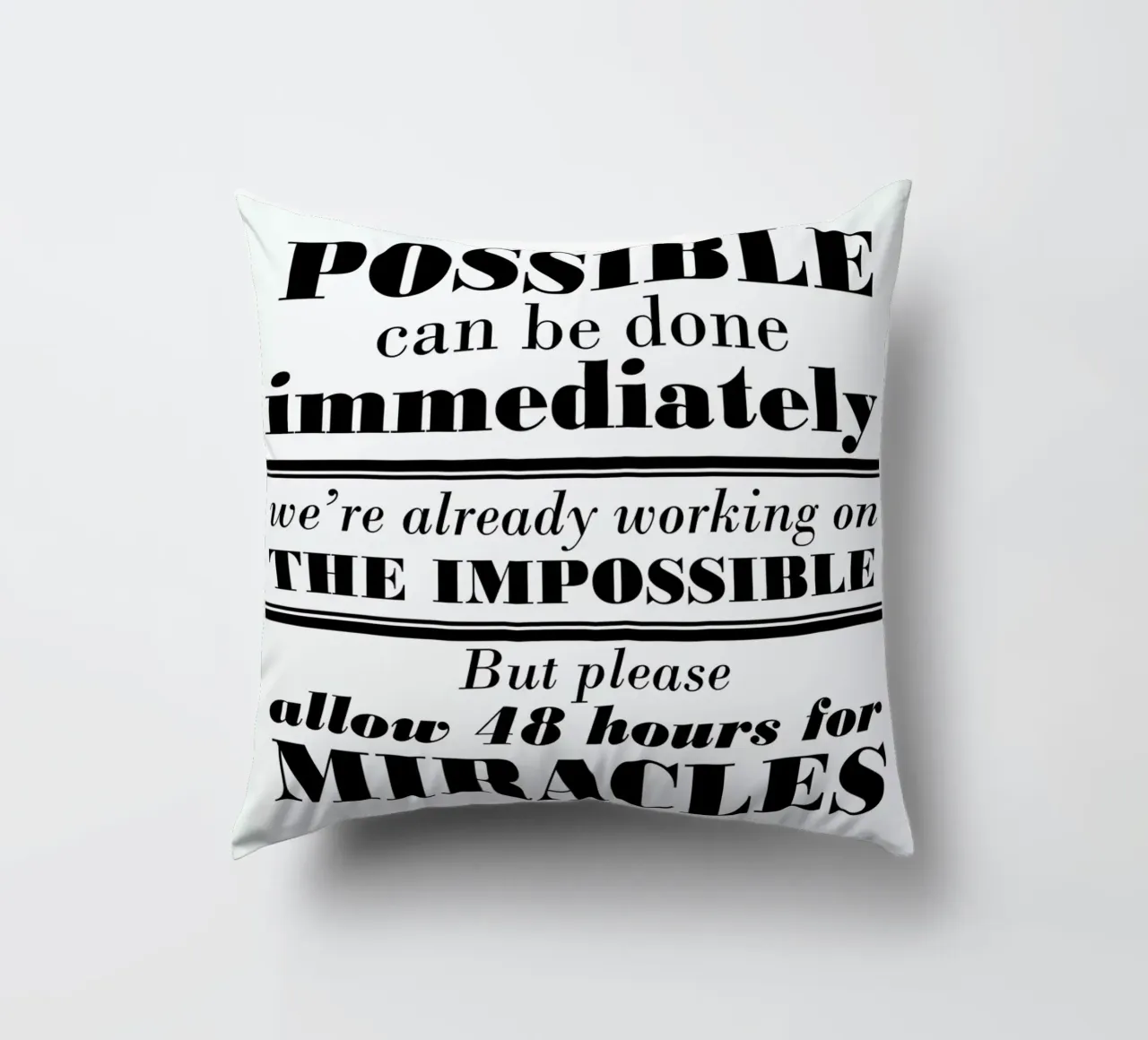 Possible Impossible Miracles cuscino da Mr Cup