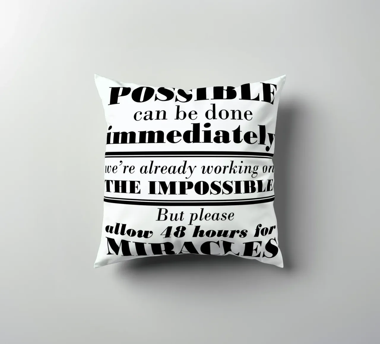 Possible Impossible Miracles cuscino da Mr Cup