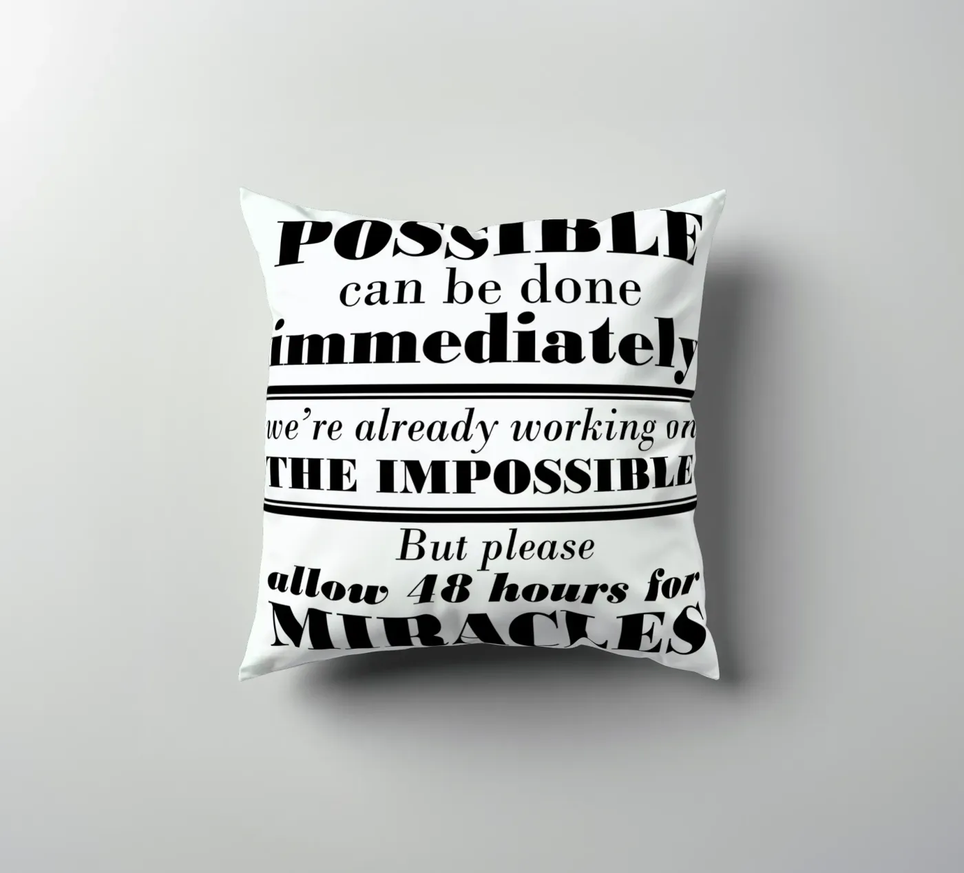 Possible Impossible Miracles kussen van Mr Cup